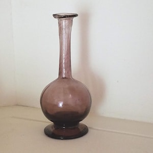 Vintage Handblown Amethyst Glass Vase — Exquisite!