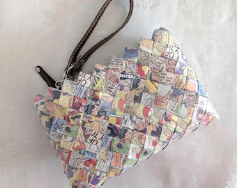 Vintage Nahui Woven Comics Clutch Purse