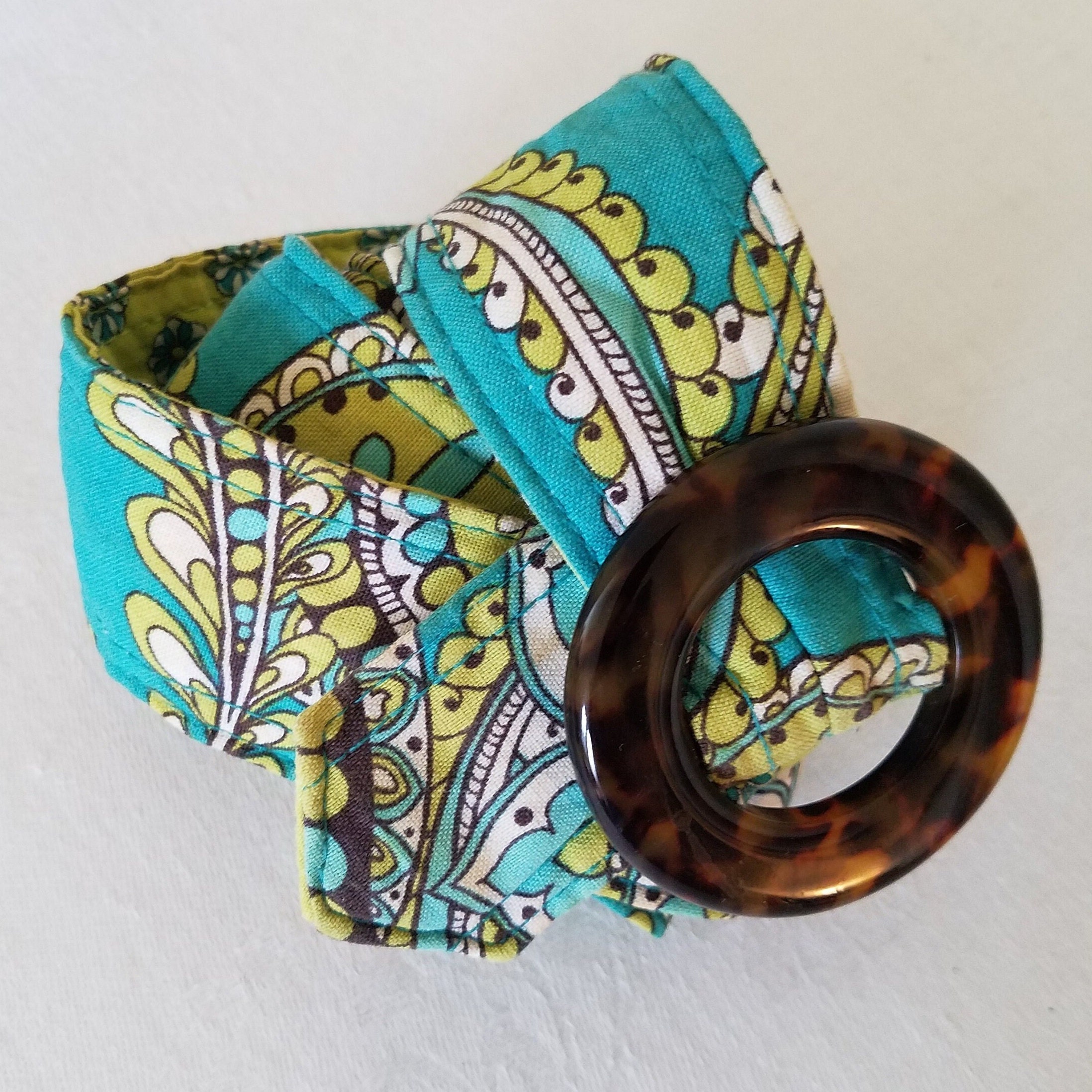 Vera Bradley Paisley Fabric Belt Reversible Vera Bradley Paisley - Etsy main image 3