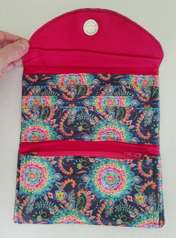 Groovy Handmade Cotton Wallet, New/Unused Old Sto… - image 3