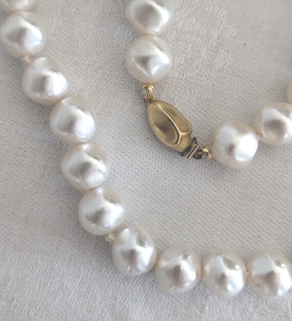 Vintage Signed Richelieu Chunky Faux Pearls with … - image 3