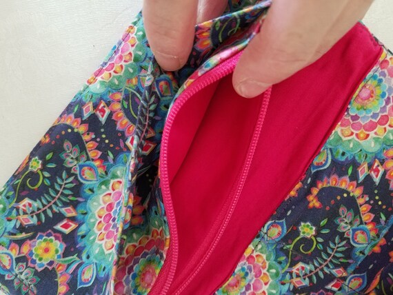 Groovy Handmade Cotton Wallet, New/Unused Old Sto… - image 4