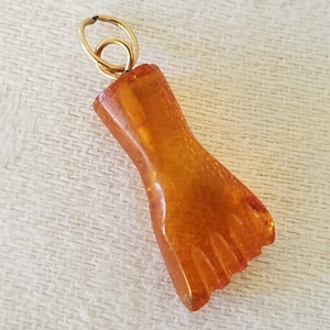 Vintage Figa Pendant Hung on Gold
