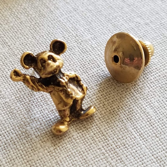 Vintage Mickey Mouse Tie Tack, Lapel Pin, Pin, Wa… - image 1