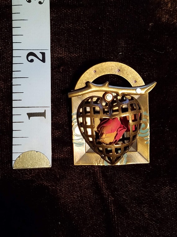 My Caged Heart Pin Brooch — Unique! - image 5
