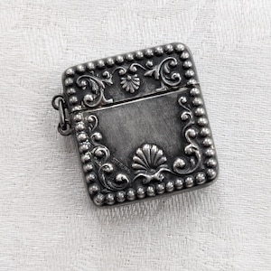 Antique Victorian Sterling Silver Stamp Case Holder