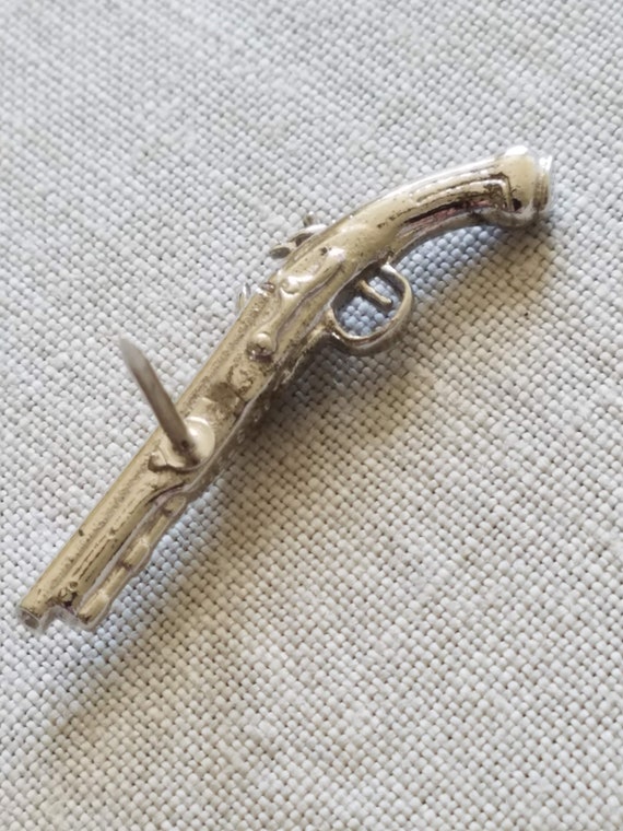 Vintage Swank Sterling Silver Rifle Tie Tack, Lap… - image 6