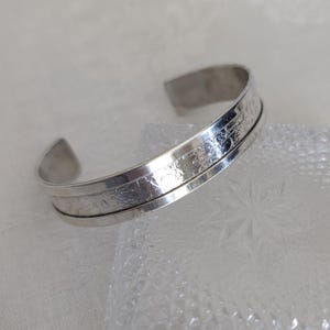 Vintage Signed Ed Levin Sterling Silver Cuff Bracelet