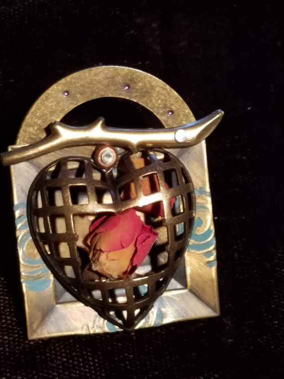 My Caged Heart Pin Brooch — Unique! - image 6