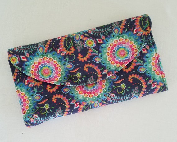 Groovy Handmade Cotton Wallet, New/Unused Old Sto… - image 9