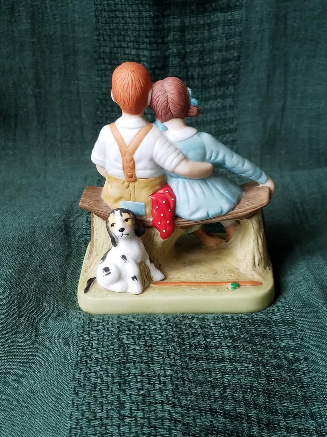 Vintage Norman Rockwell Porcelain Figurine puppy Love Etsy