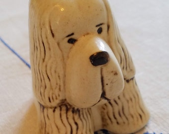 Mid-Century Signed Lisa Larson Dog Figurine Ceramic Pottery, 2.5 Inches High — Highly Collectible!