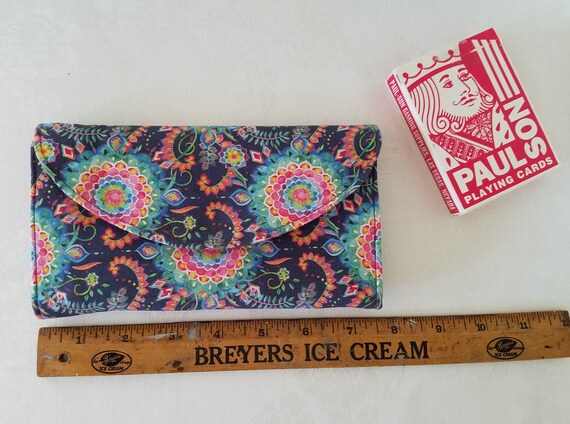 Groovy Handmade Cotton Wallet, New/Unused Old Sto… - image 7