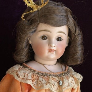Rare Antique German 16” Early Kestner 9 Closed Mouth Swivel Neck Bisque Doll