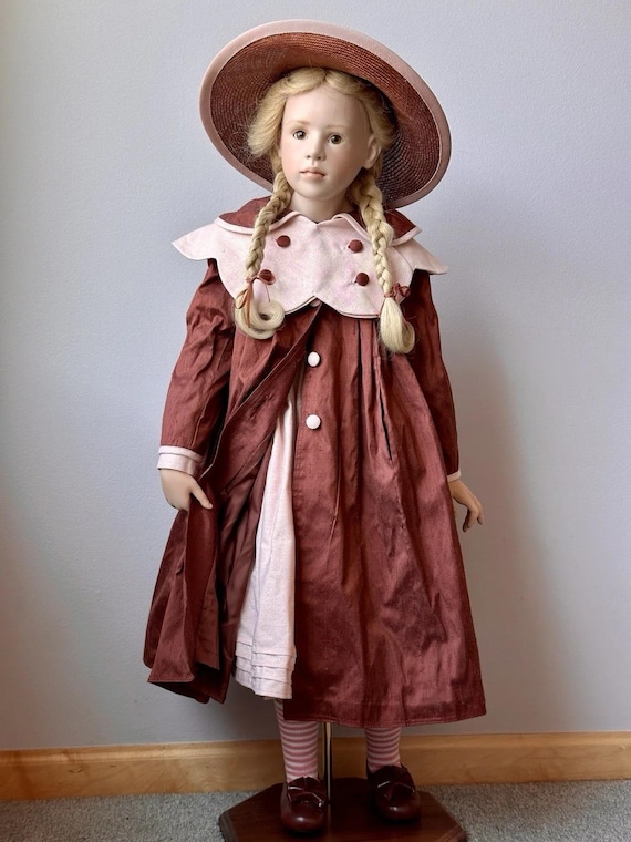 German 36” Hildegard Gunzel Wax Over Porcelain Camee Doll in Box