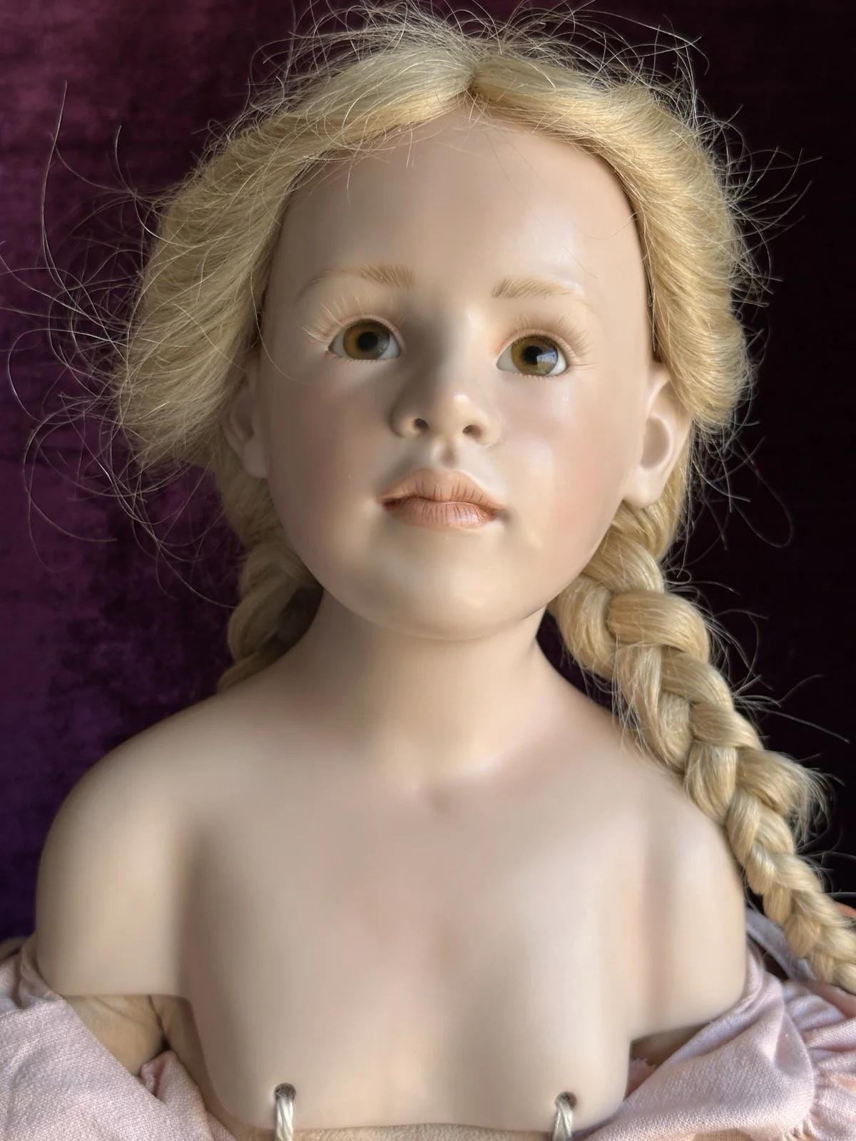 German 36” Hildegard Gunzel Wax Over Porcelain Camee Doll in Box