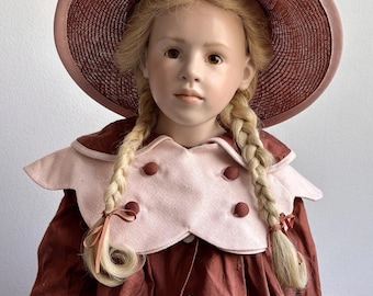 German 36” Hildegard Gunzel Wax Over Porcelain Camee Doll in Box LE USA 25