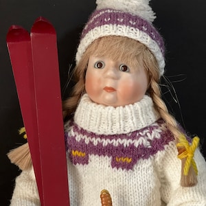 Artist Porcelain 16” Doll “Skier” LE 62/500 By Faith Wick for Doll-Lain Company