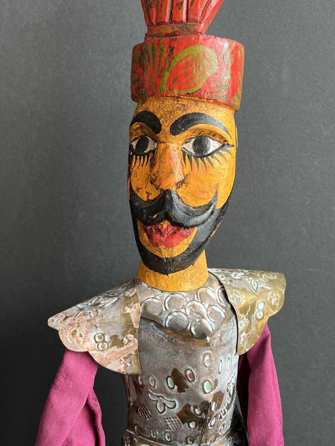 Vintage Asian Burmese (?) Wooden/metal Puppet Doll Wall Décor - Etsy