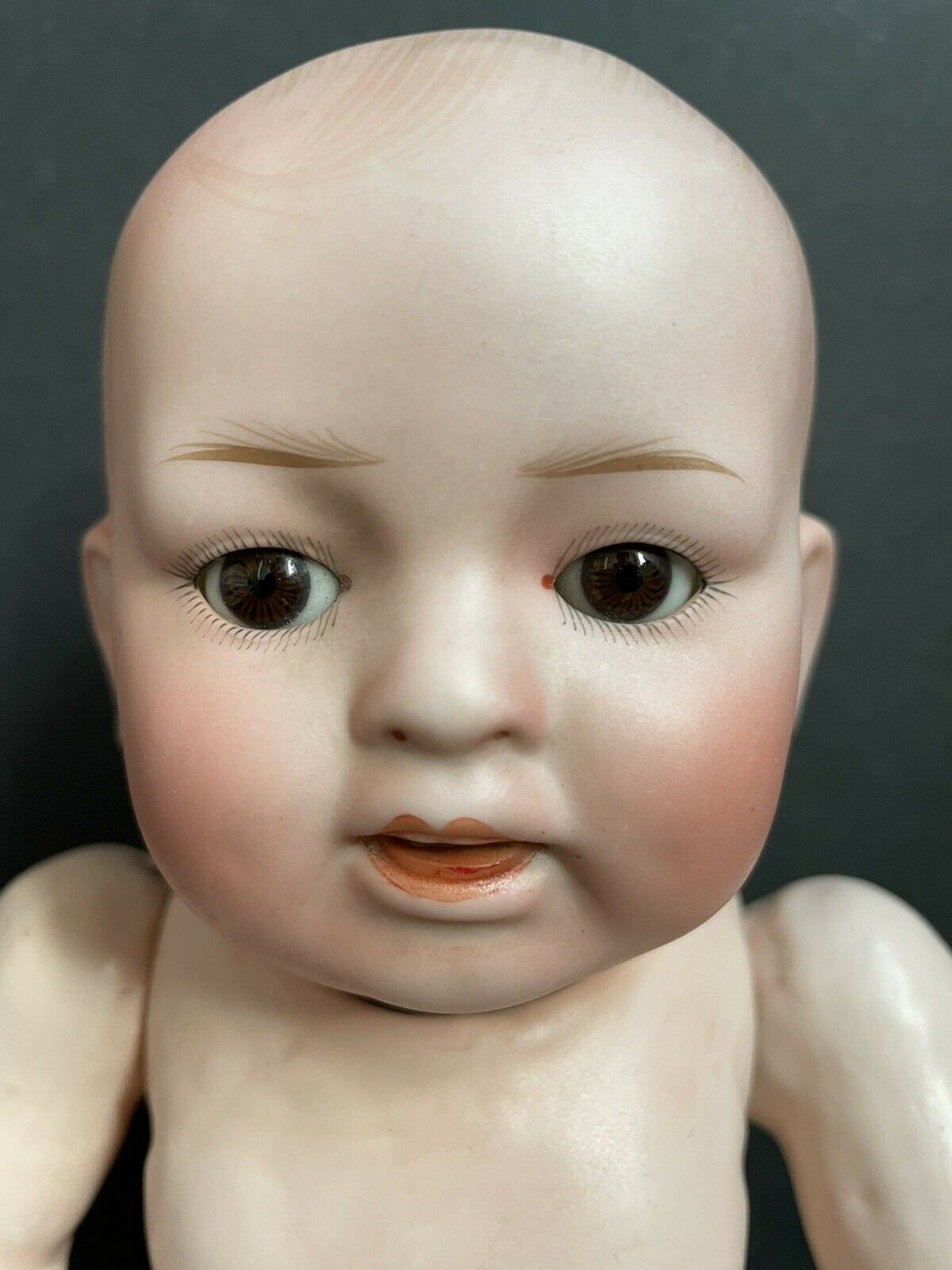 Antique Nippon 13 Solid Dome Bisque Head Character Baby Doll Etsy