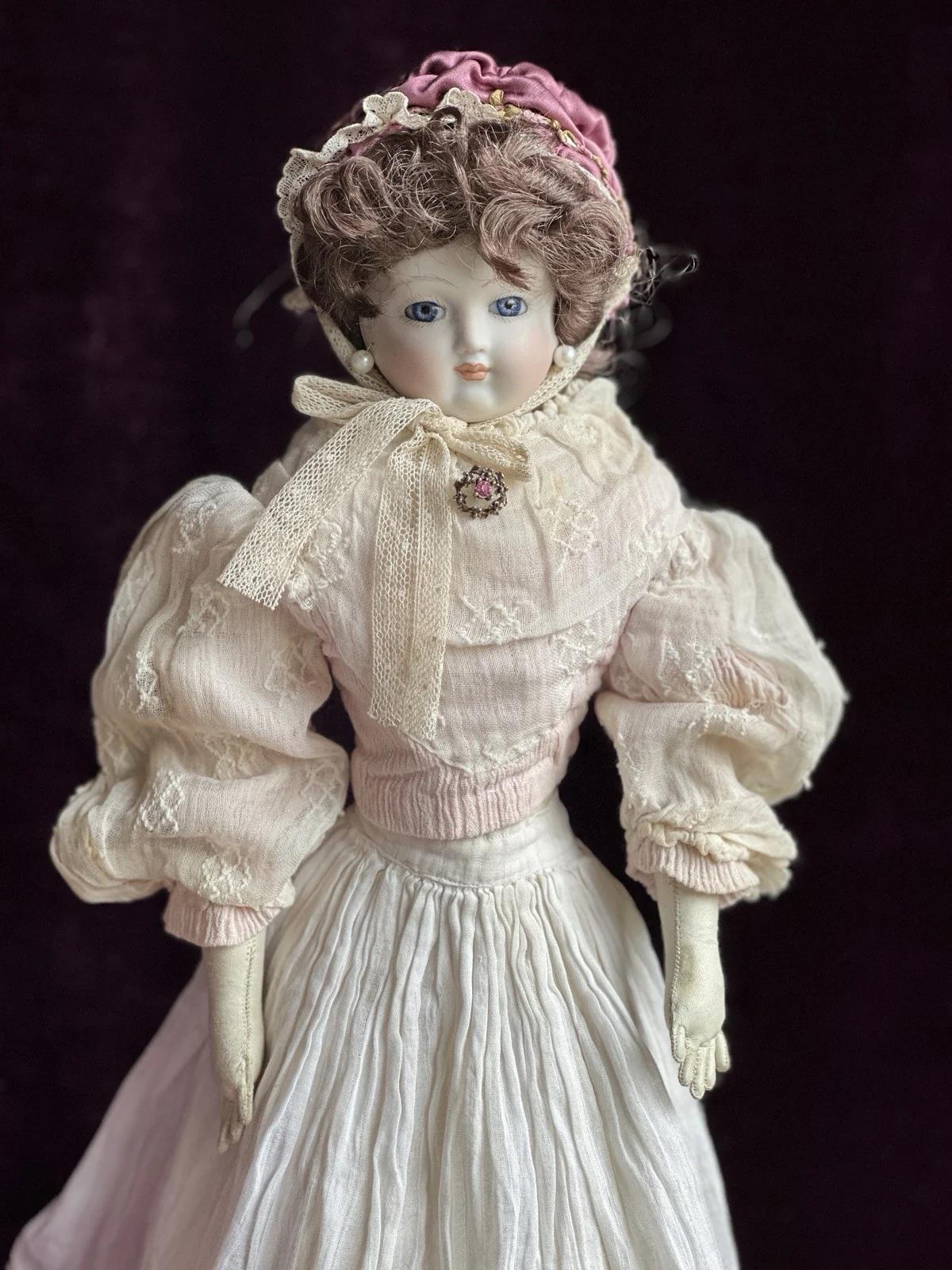 フランス人形 PORCELAIN DOLLS Vintage Porcelain 16 Reproduction of Antique French Fashion Doll