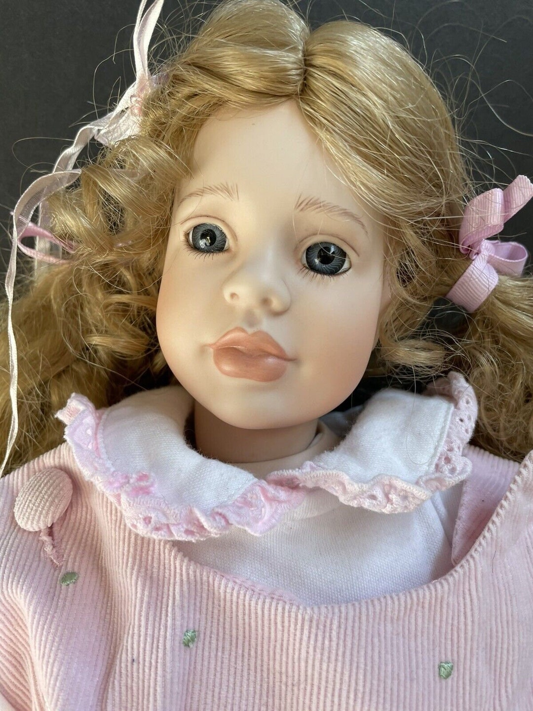 Vintage Collectible Porcelain Doll Made by Monika Etsy