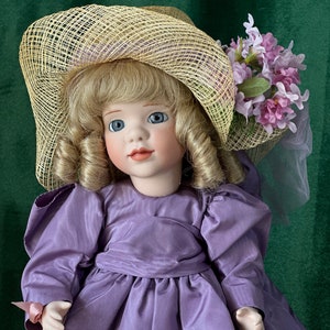 Wendy Lawton “Lavender Blue” 13” Porcelain Doll Box/Tag/COA