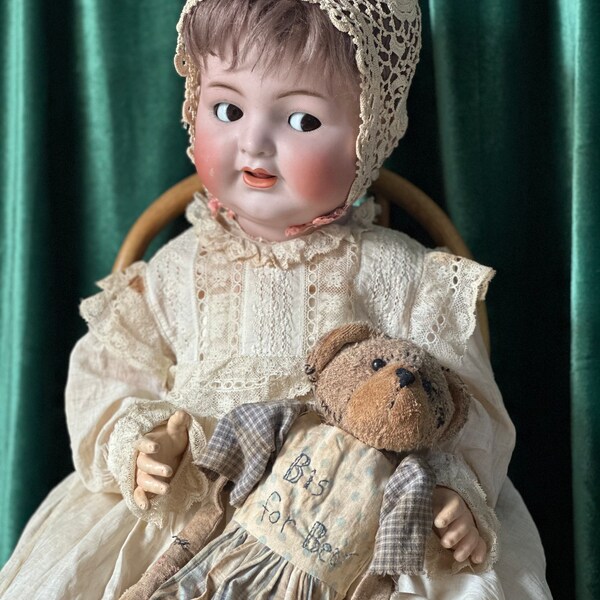 Large 24” Antique German Simon & Halbig Kammer Reinhardt Flirty Eyes Baby Doll