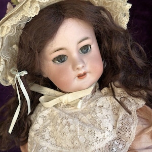 Antique German French 18” Tete Jumeau Dep Bisque Head Doll