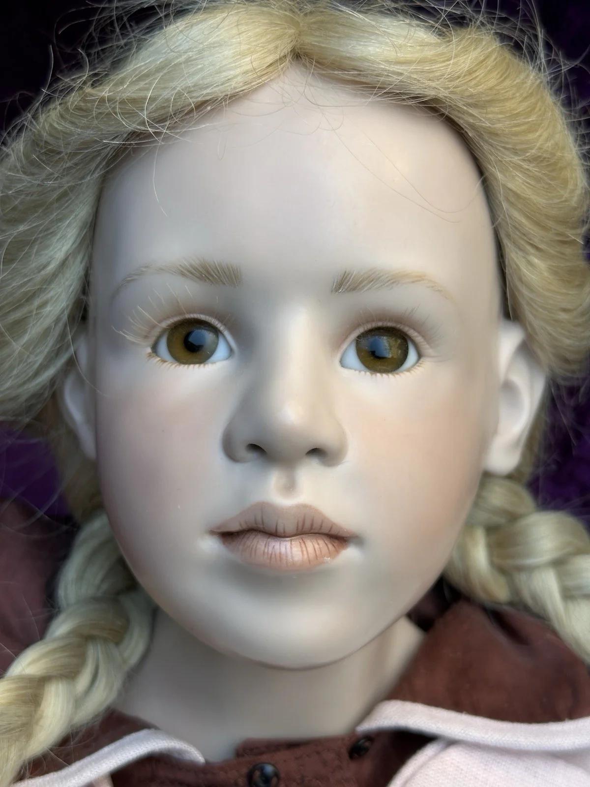 German 36” Hildegard Gunzel Wax Over Porcelain Camee Doll in Box