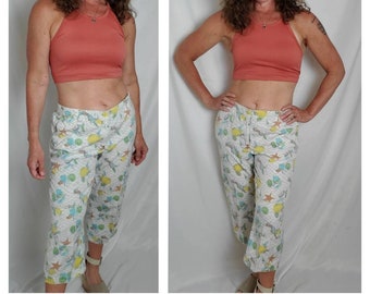 1990s capris seashell vintage 90s  nautical Liz Claiborne capri pants