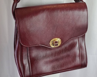 1990s handbag maroon vintage 90s shoulder bag purse