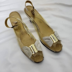 1970s Cinderella shoes vintage 70s clear princess pumps