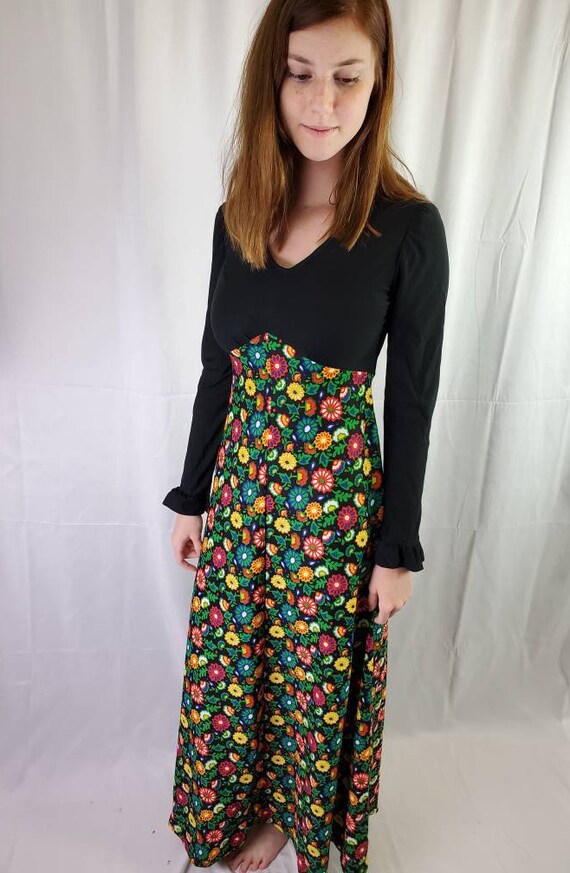 1970s dress vintage 70s floral maxi - image 5