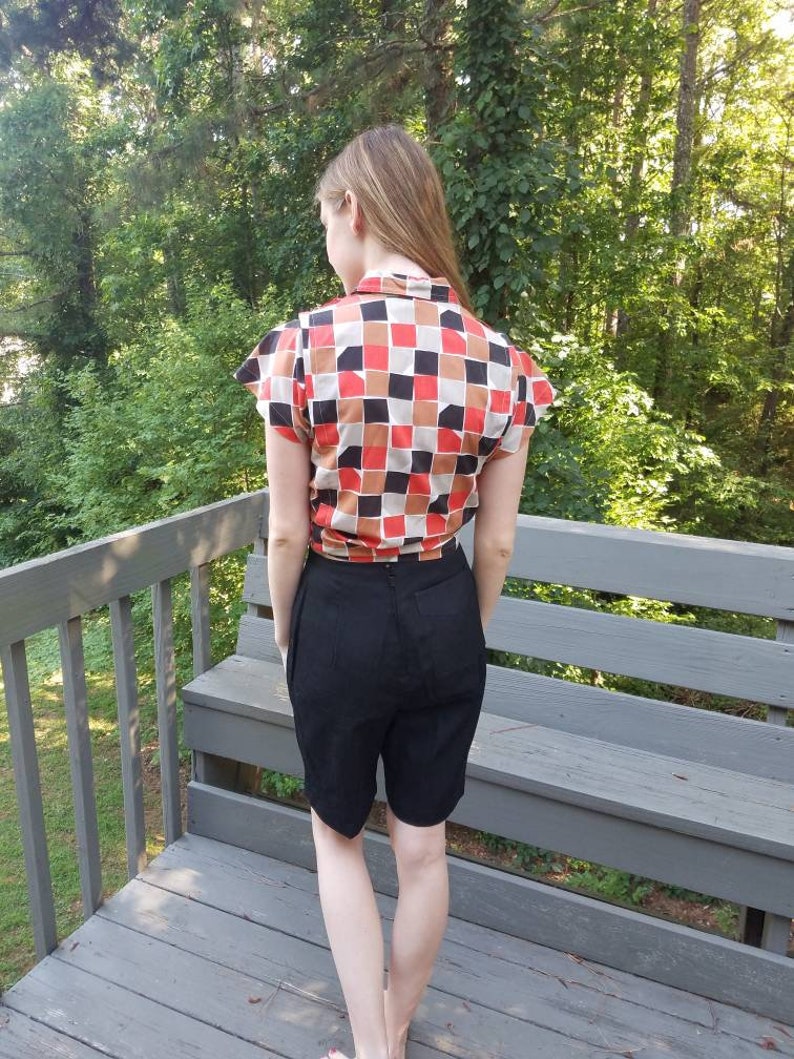 Vintage black shorts 60s Catalina Sportswear high waisted Bermuda shorts