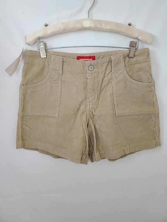 1990s corduroy shorts vintage 90s Unionbay tan NWT - image 1