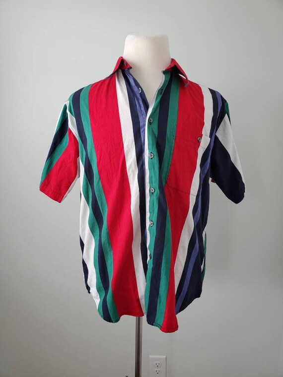 1990s shirt striped vintage 90s Alan Stuart oxford - image 5