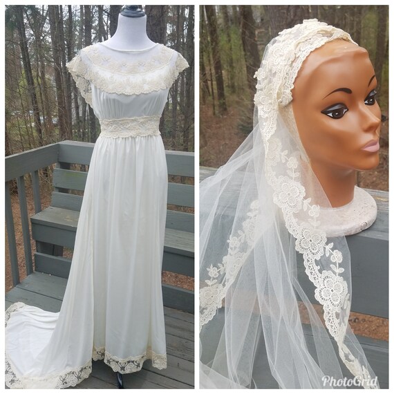 off white color wedding gown