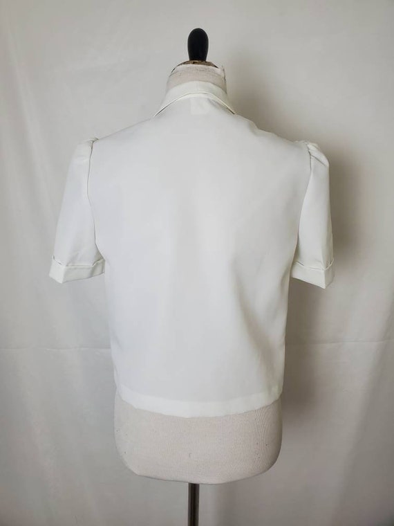 1970s bolero cropped white vintage 70s jacket - image 9