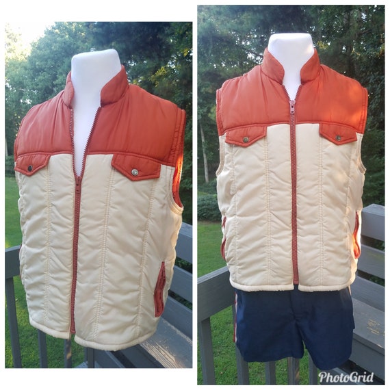 1980s puffer vest vintage campus pro action ski ve
