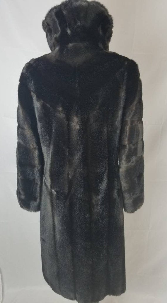 1960s coat Grandella vintage 60s brown faux fur j… - image 3