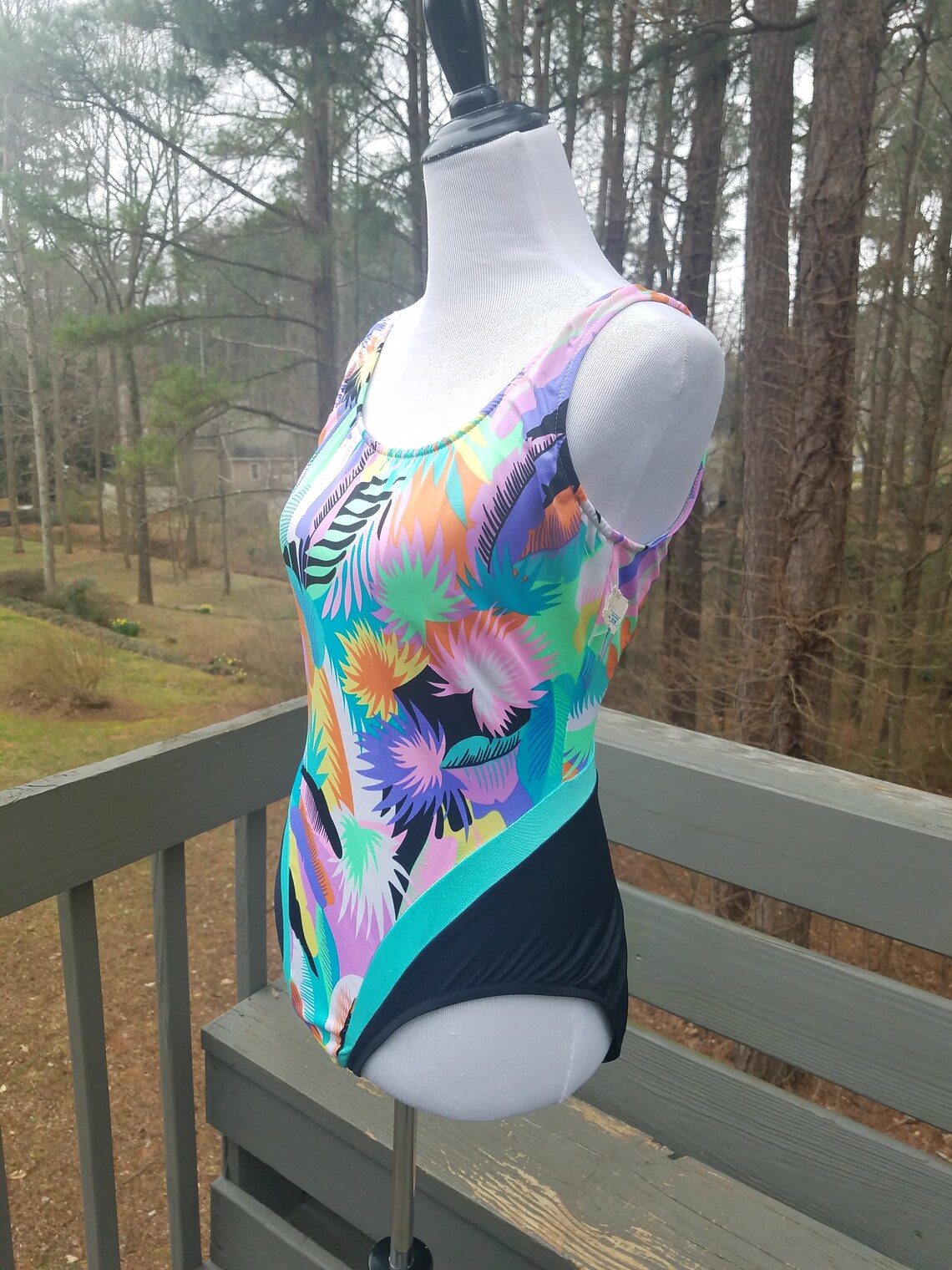 1980s bathing suit vintage 80s JCPenney floral swimsuit Etsy