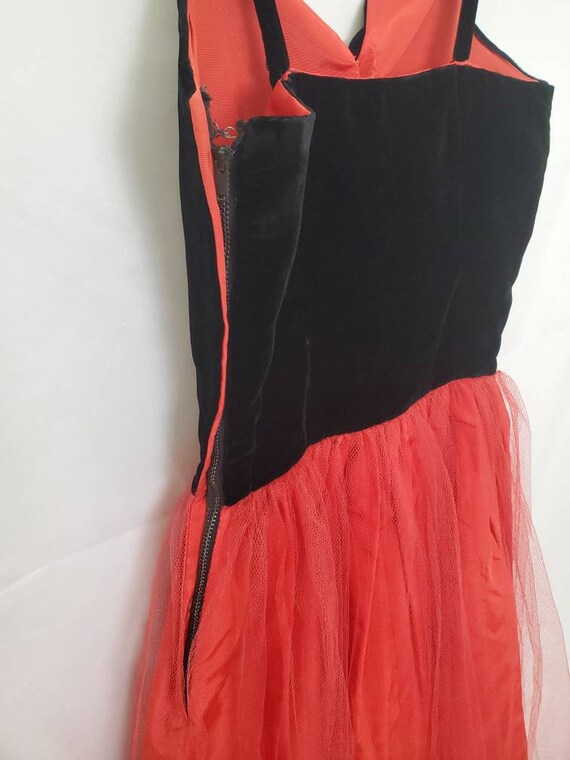 50s prom dress red tulle vintage 1950s formal - image 7