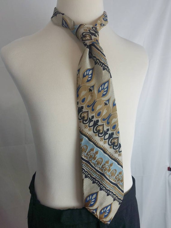 1960s tie Lilly Dache vintage 60s retro formal necktie - Gem