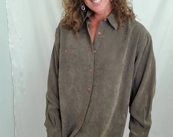 Achtziger Jahre Pierre Cardin Hemd vintage 80er Jahre cognac