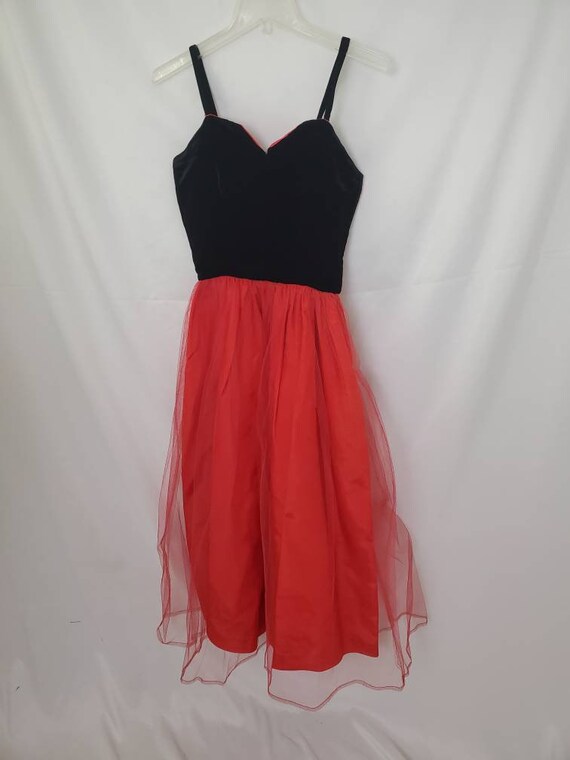 50s prom dress red tulle vintage 1950s formal - image 6