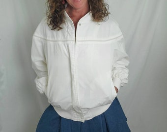 1990s jacket white vintage 90s Knights Bridge windbreaker