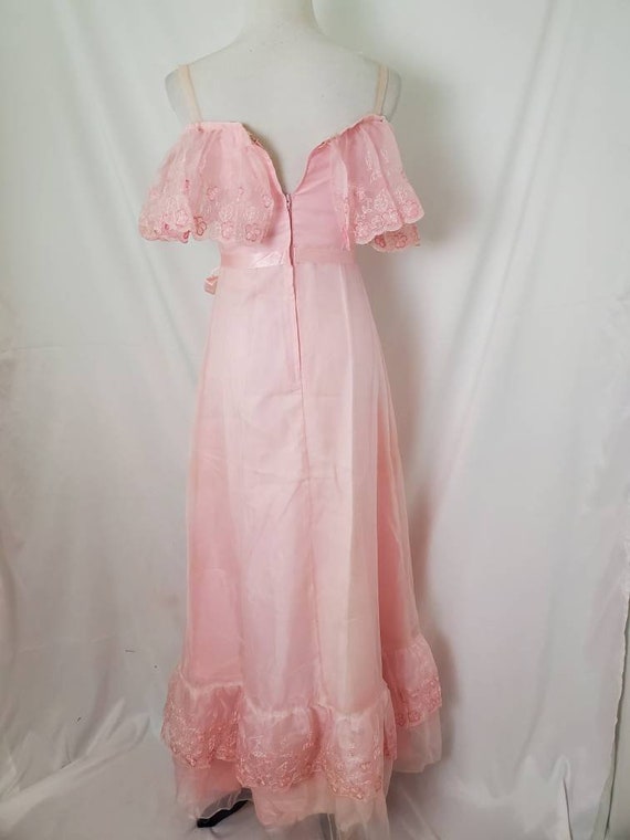 1970s dress pretty in pink vintage 70s maxi formal - image 7