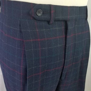 1970s pants vintage 70s plaid wool Guffy&#39;s Atlanta trousers