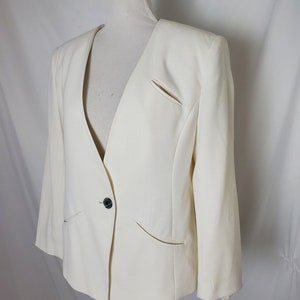 Vintage 80s blazer Patricia Roberts off white jacket
